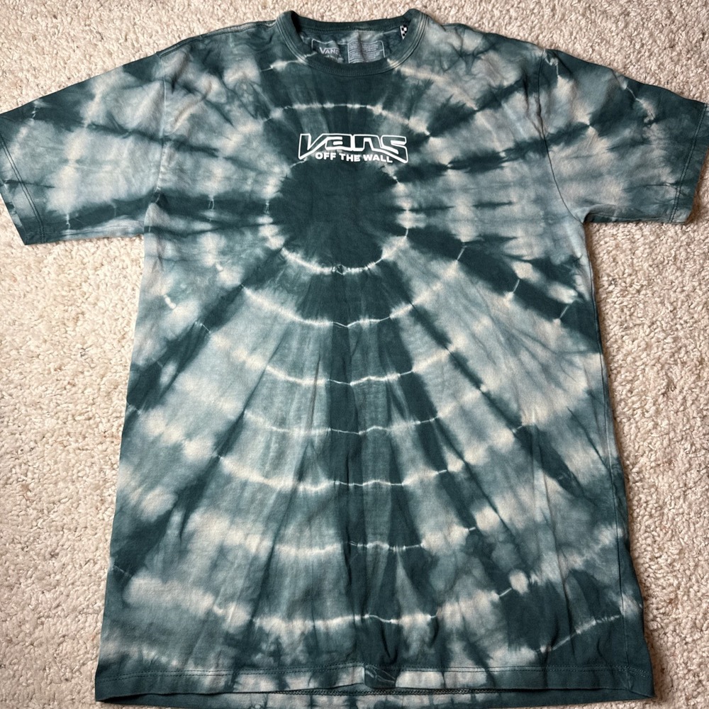 Vans Off The Wall Tie Dye Tee Classic Fit Medium Green EUC - Picture 2 of 7